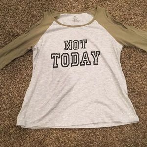 Not Today Cold Shoulder quarter sleeve shirt